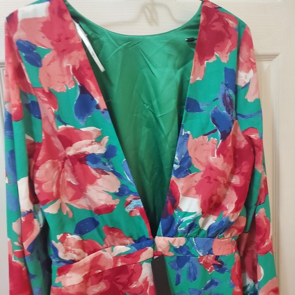 Lulus Sweetest Song Green Floral Print Backless Long Sleeve Romper - Picture 13 of 13